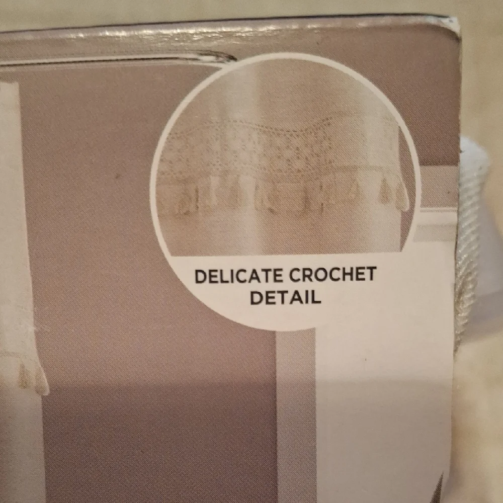 Better Homes And Gardens Cream Crochet Tassel Shower Curtain